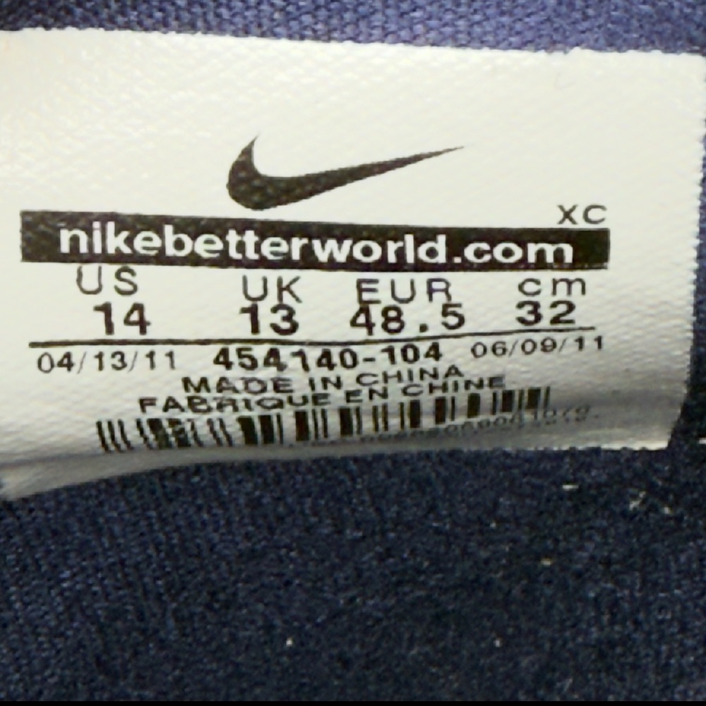 Nike Air Max Hyped TB Men’s Basketball Shoes White Navy Size 14 - Picture 14 of 14